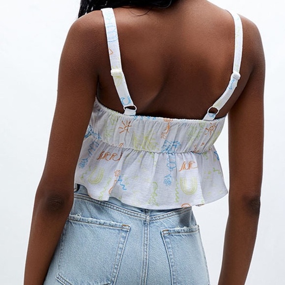 🎁 Sizes M and L: PacSun LA Hearts Petite Peplum Tank Top - Picture 4 of 5